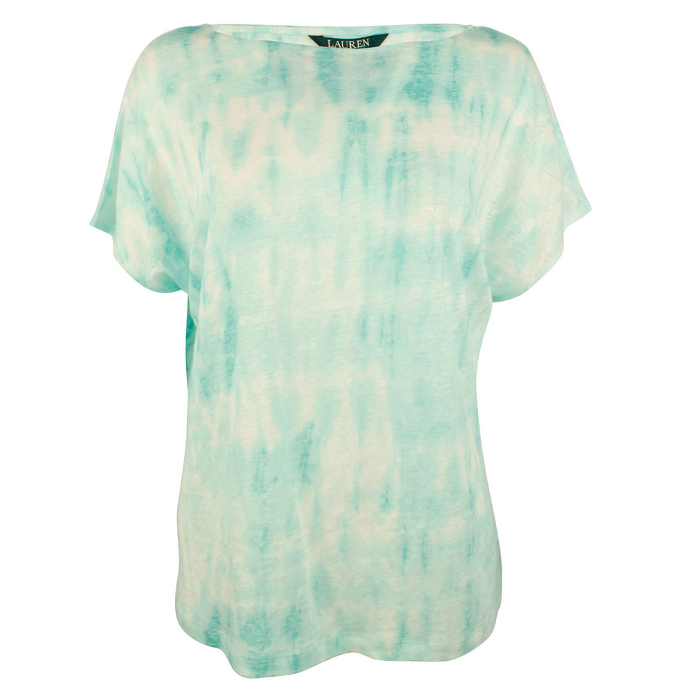 NWT Lauren Ralph Lauren Women's Petite Tie-Dye Linen Knit Top-M-PS $79.5